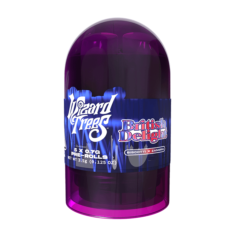Wizard Trees | 5 Pack Indoor Flower Pre Roll | British Delight | Indica