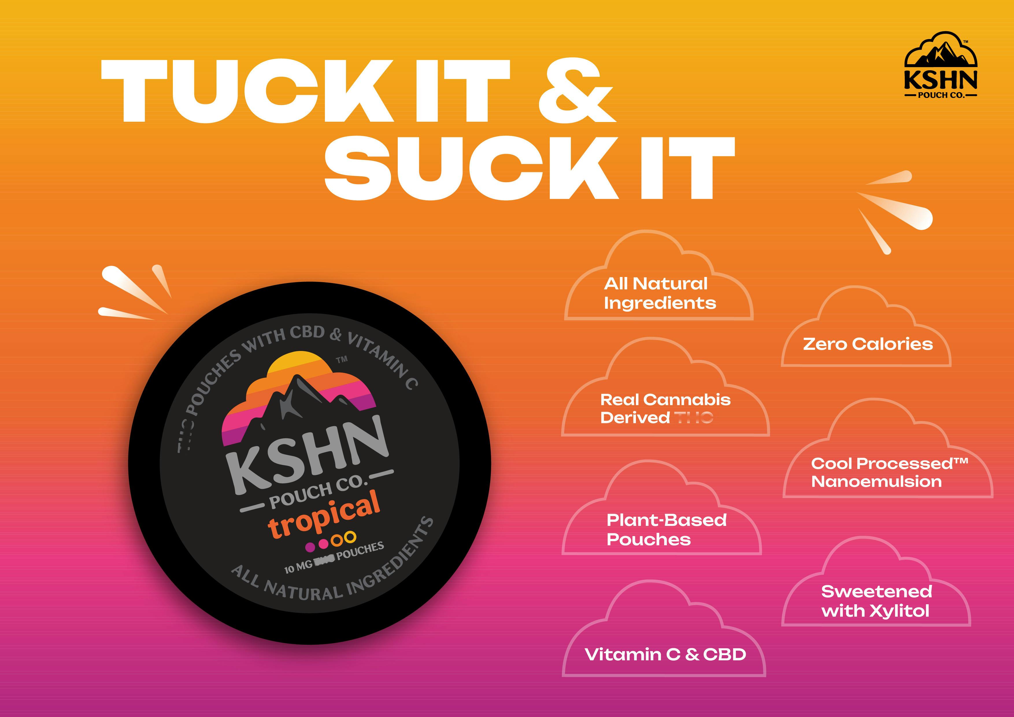 Product: Tropical | THC Pouches | 10mg x 20pk | KSHN