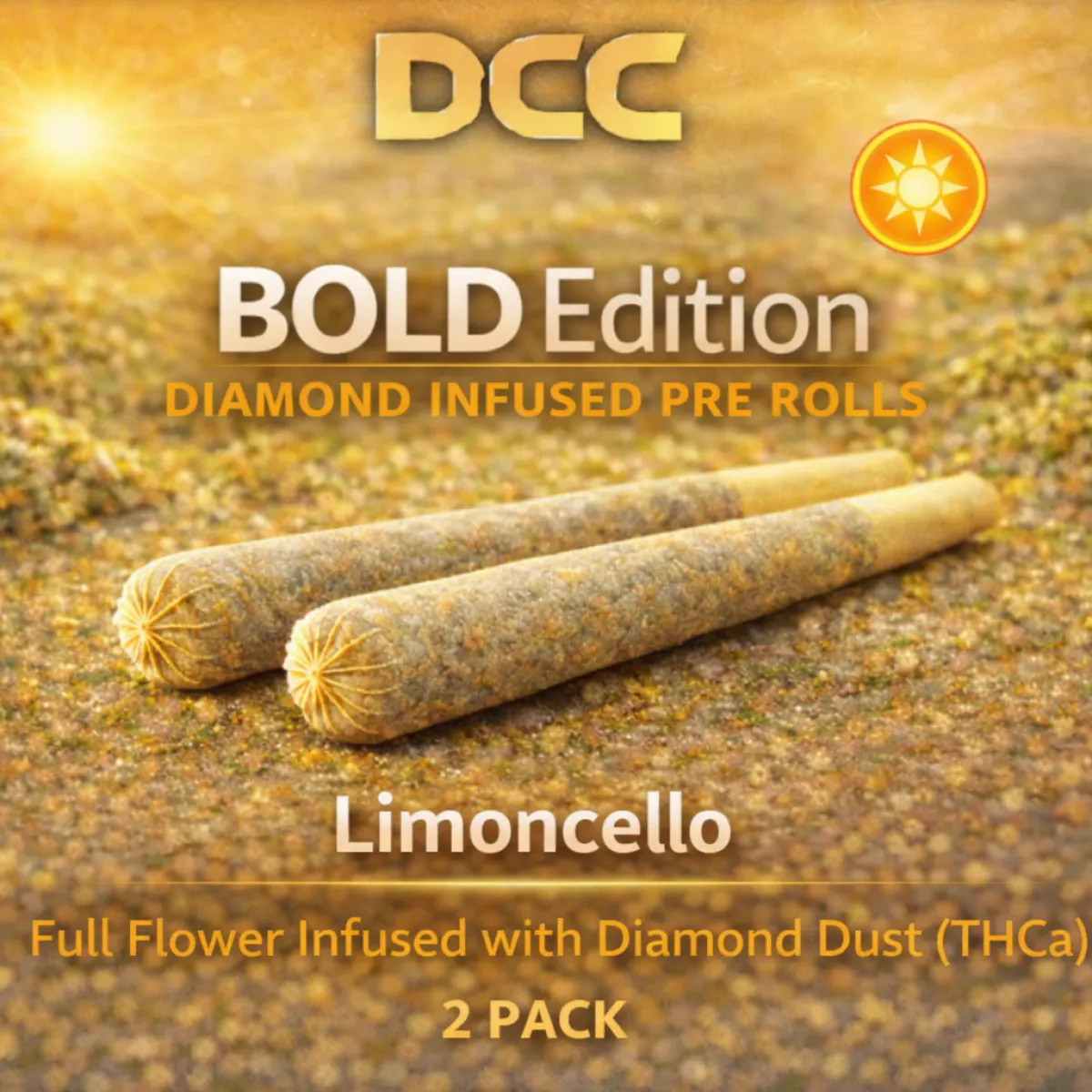 DCC Bold Edition Limoncello Diamond Infused Pre-Roll .5g (2pk) 1g Pre ...