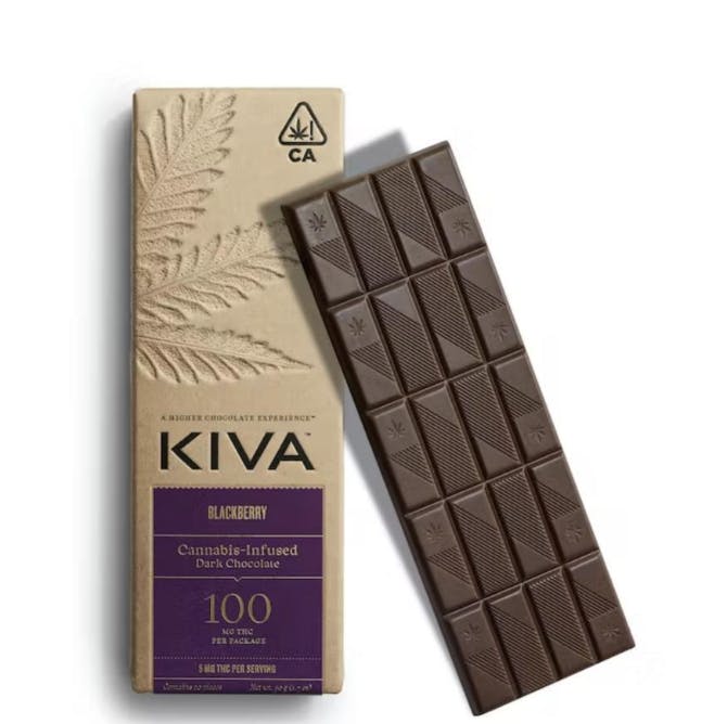 Kiva - Dark Chocolate 20ct - Blackberry Bar (100mg)