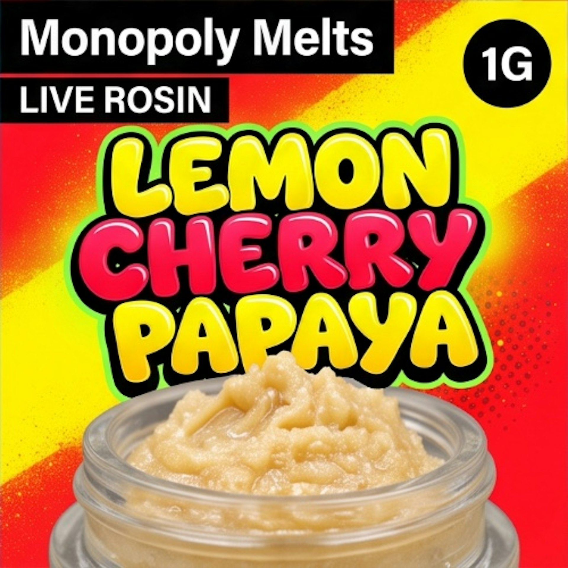 Monopoly Melts - Lemon Cherry Papaya Live Rosin