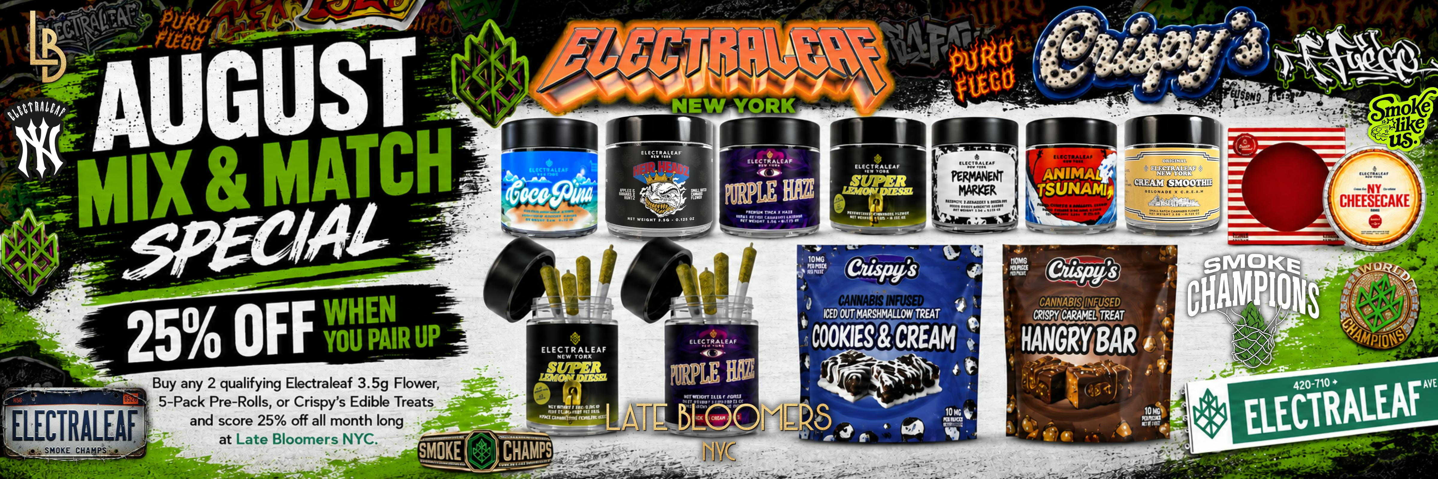 ELECTRALEAF x CRISPY'S MIX & MATCH x LB NYC