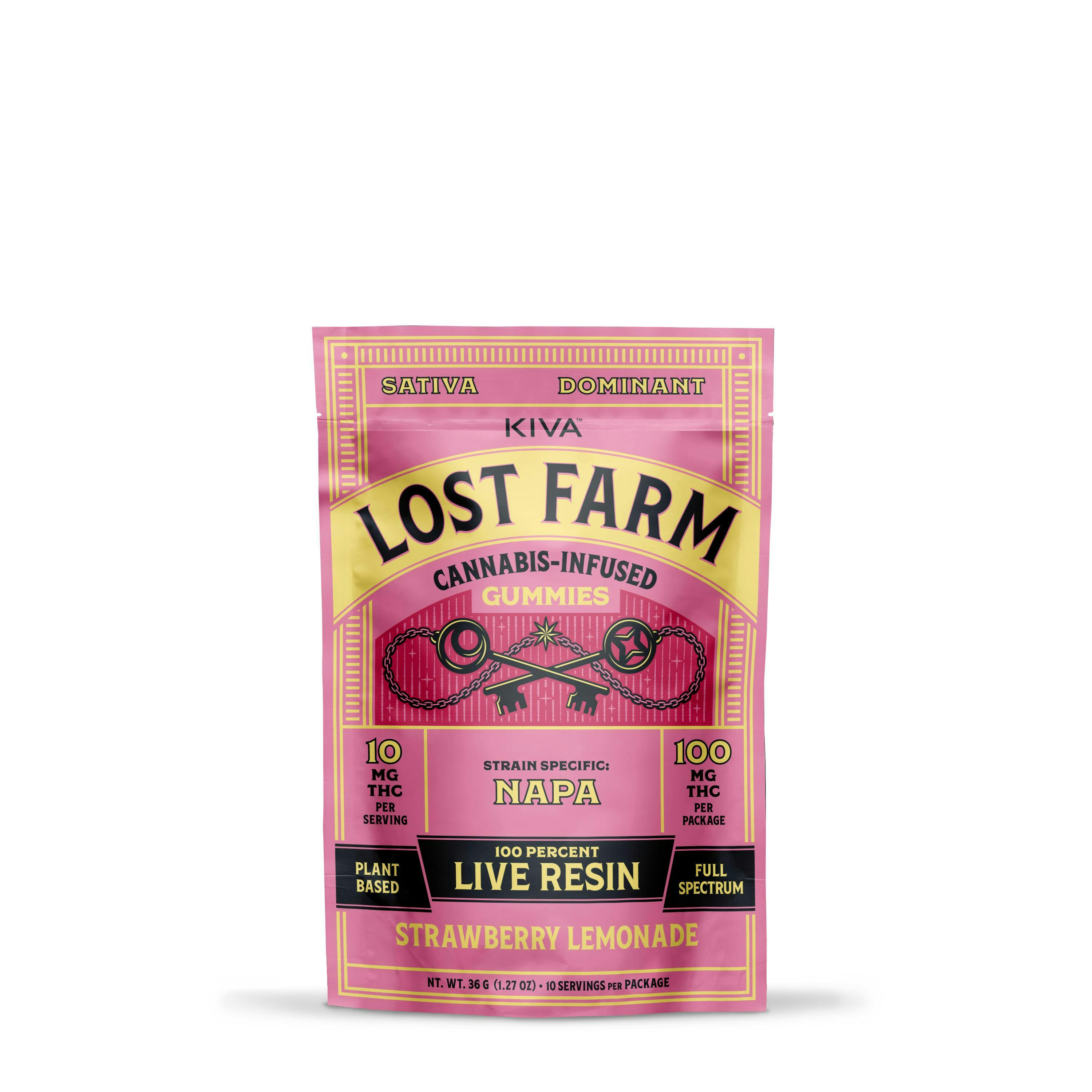 Lost Farm Edible Gummies Live Resin Strawberry Lemonade x Napa