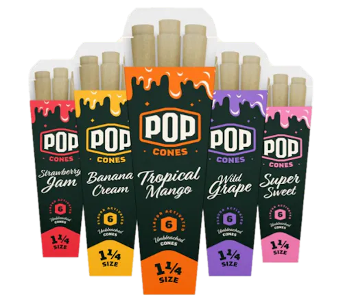 Pop Cones | Ultra-thin | King Sized Cones-active