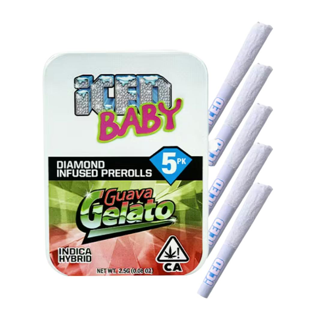 GUAVA GELATO ICED INFUSED PREROLLS 5PK