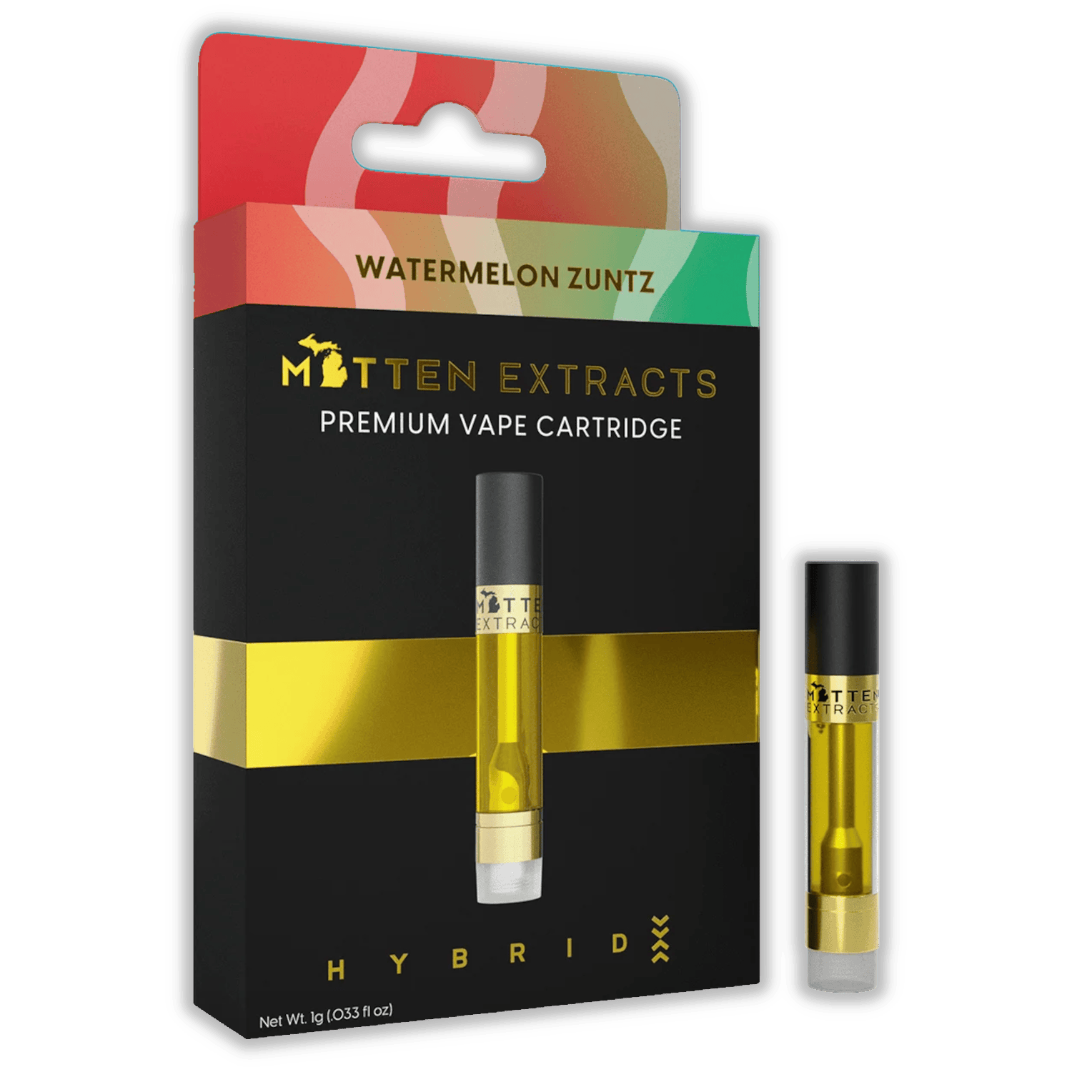 Product: Mitten Extracts | Vape Cart - 1g - Watermelon Zuntz (Hybrid)