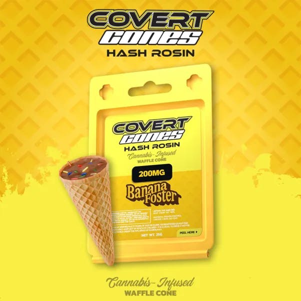 Covert Cups - 200mg Hash Rosin Cones - Banana Foster