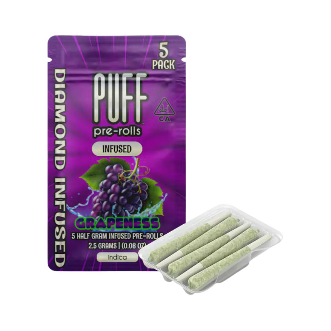 GRAPENESS 5PK DIAMOND INFUSED PREROLLS