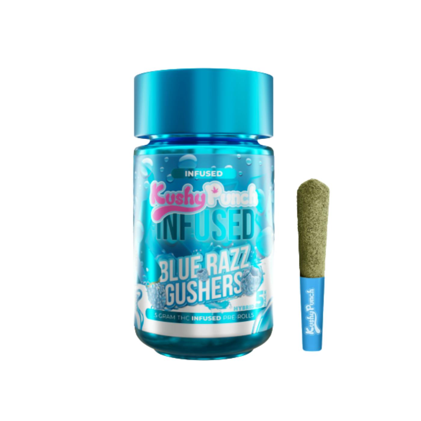 Kushy Punch - Blue Razz Gushers x 5pk Infused Pre-Roll