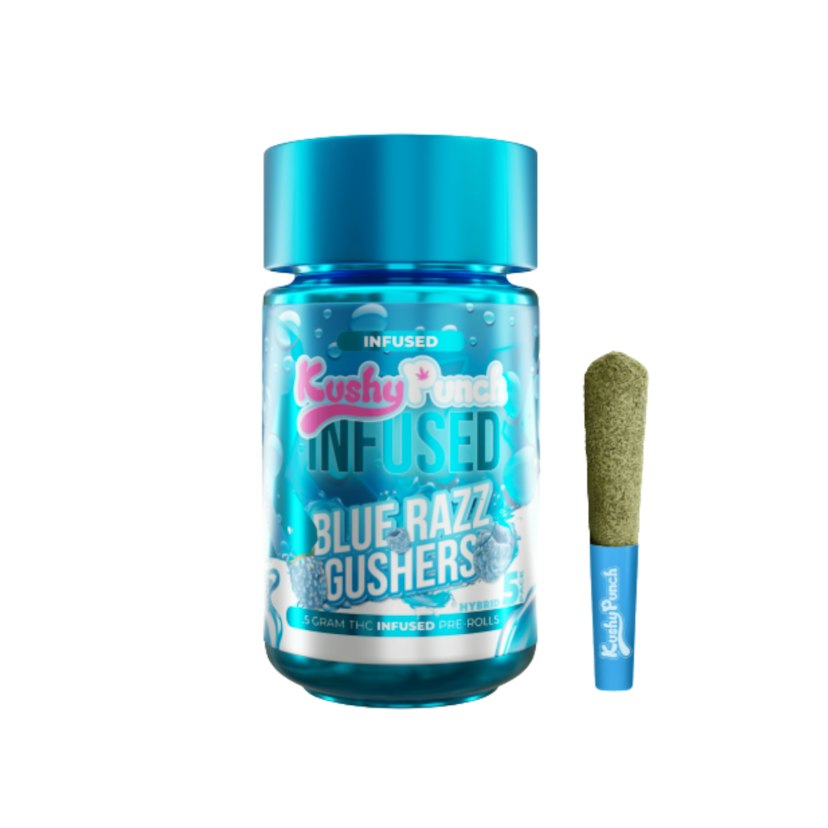 Kushy Punch - Blue Razz Gushers x 5pk Infused Pre-Roll