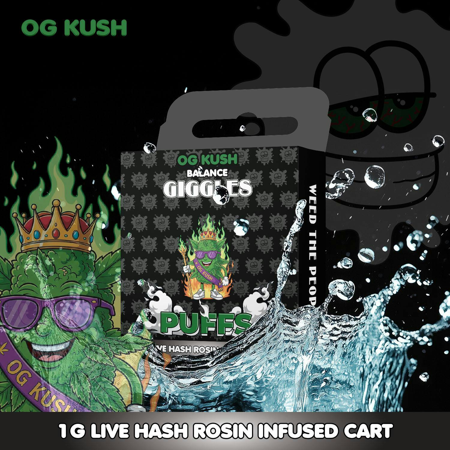 Giggles - 1g Live Rosin Cart - OG Kush