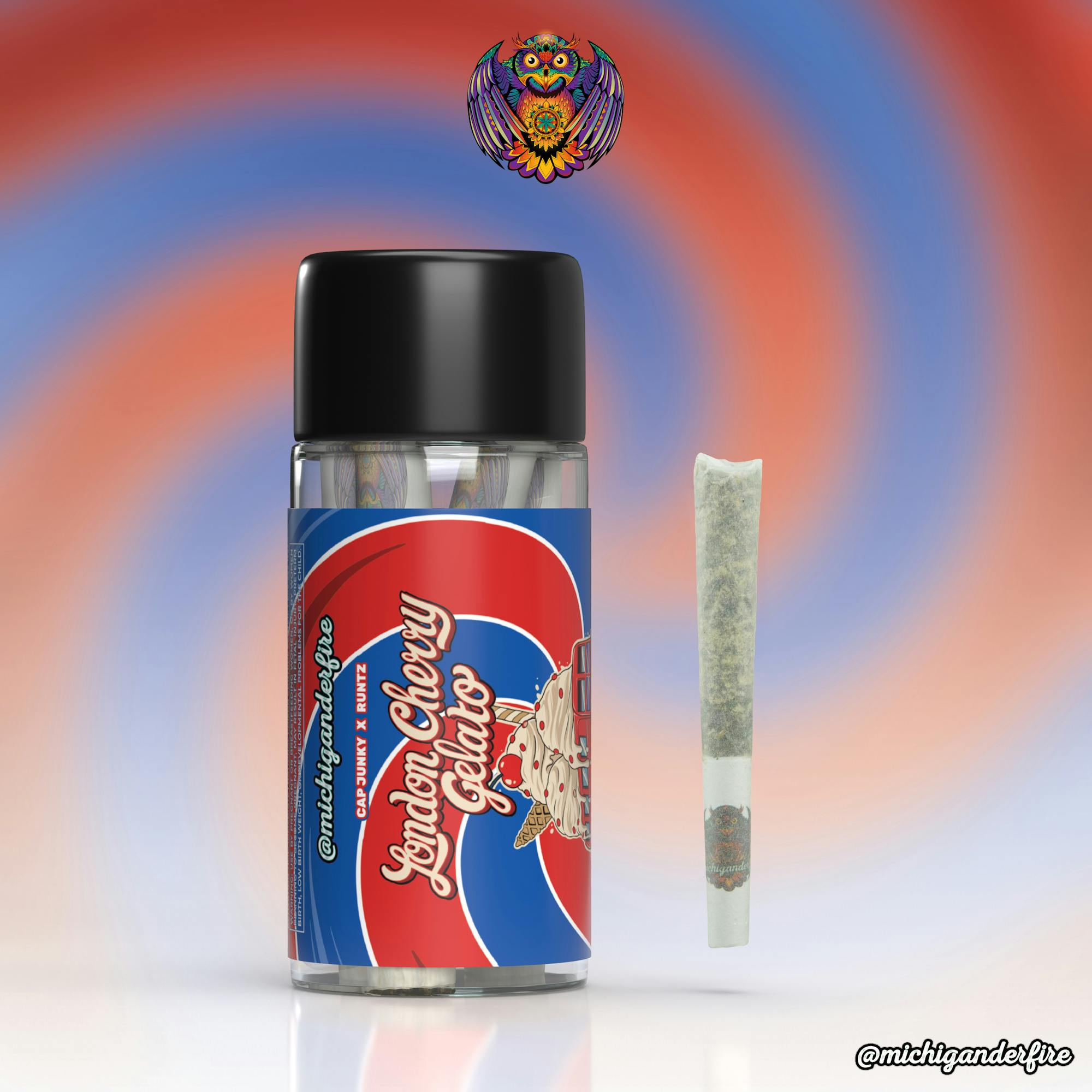 Michigander Fire - 5-Pack .5g Prerolls - London Cherry Gelato
