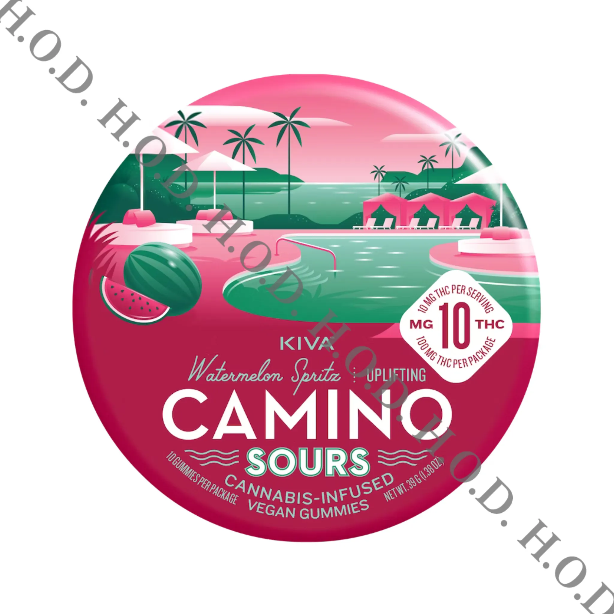Camino Sour Watermelon Spritz Gummies 200mg | House of Dank