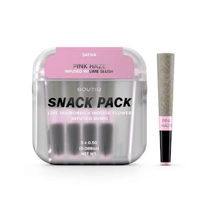 Boutiq - 5-Pack .5g Live Diamond Infused Prerolls - Pink Haze - PRE_ROLLS by Boutiq at King of Budz