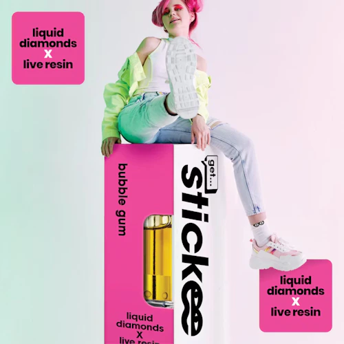 Stickee - 1g Live Resin Cart - Bubblegum
