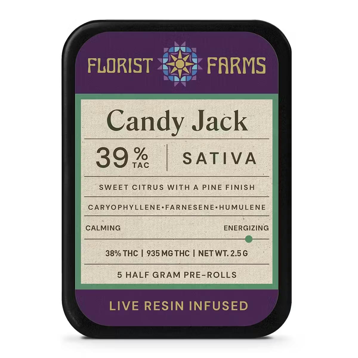 Product Florist Farms - Candy Jack - 5pk - Infused Prerolls