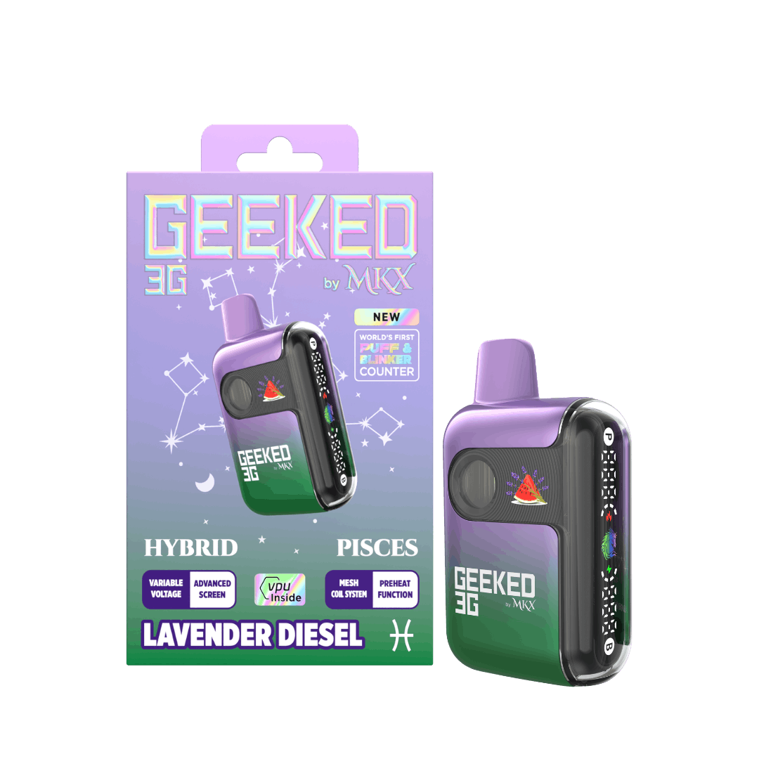 Geeked By MKX - 3g Disposable - Lavender Diesel - Hybrid