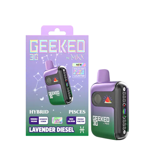 Geeked By MKX – 3g Disposable – Lavender Diesel – Hybrid-active