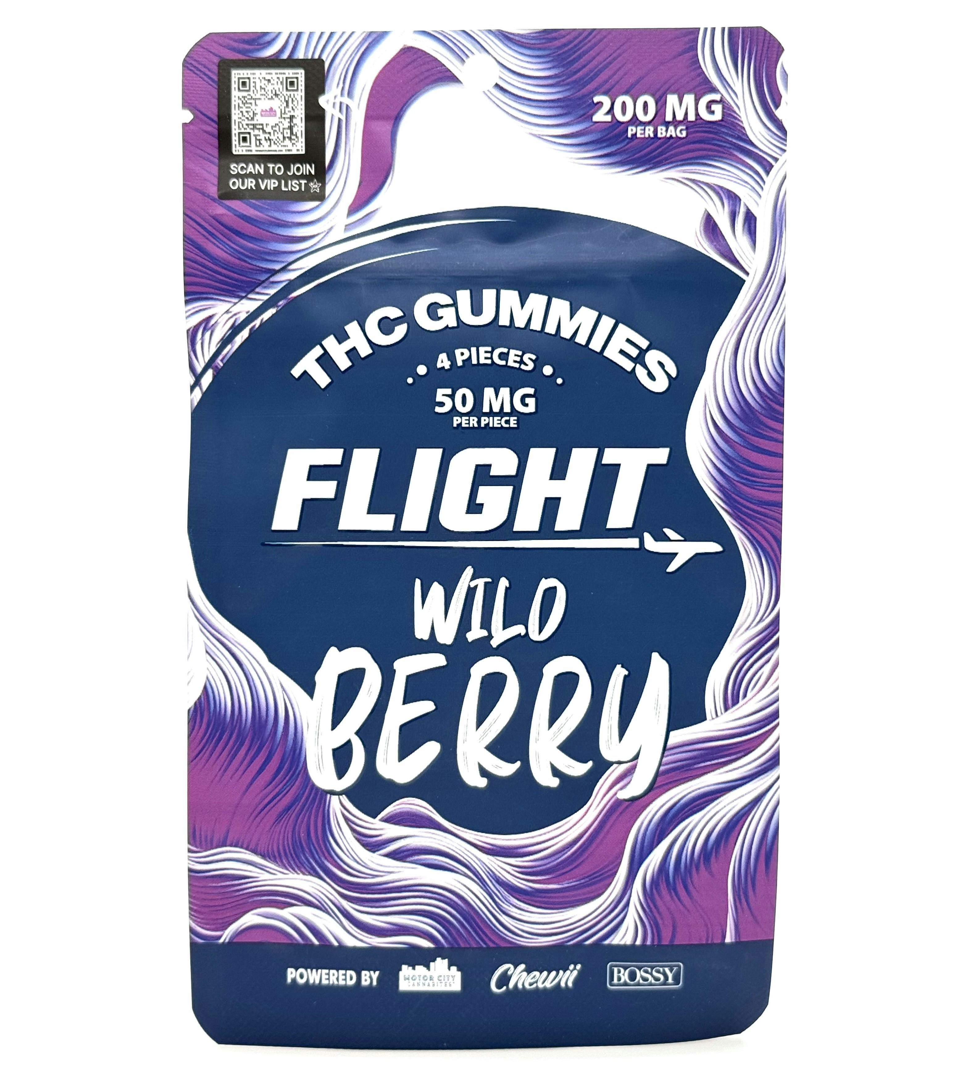 Flight Wild Berry Gummies 200mg Rec - Exclusive Cannabis Michigan
