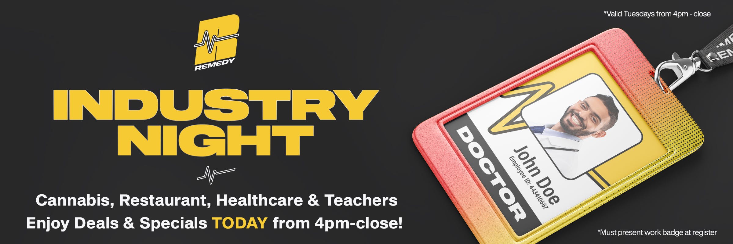 industry night at remedy baltimore maryland save up to 30% off every tuesday at the largest dispensary in maryland
