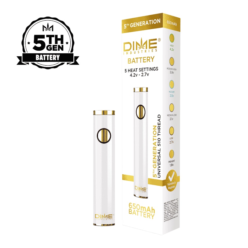 DIME Industries 510 Thread White Battery