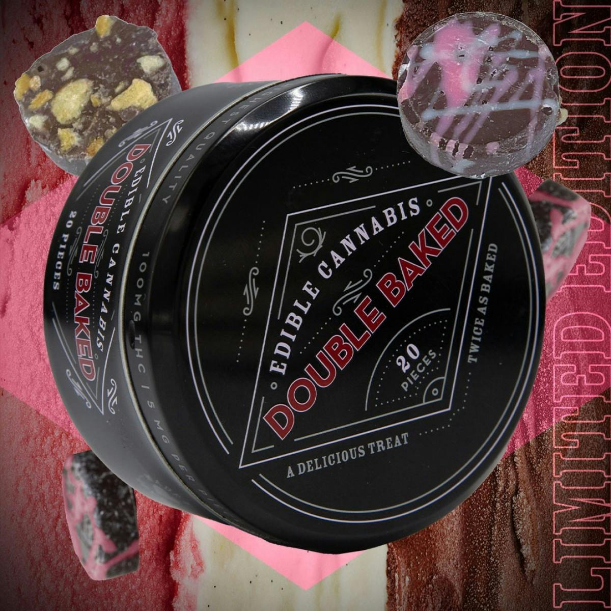 image of Fast Acting RSO Hybrid Neapolitan Chocolates 100mg (20pk)