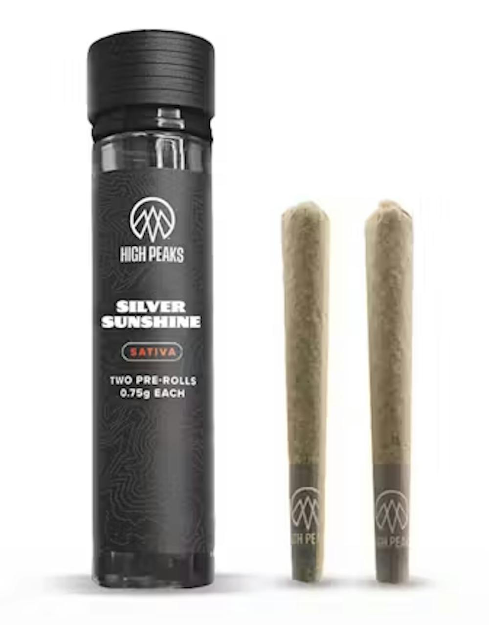 Product Preroll | Silver Sunshine (H) 2pk | High Peaks