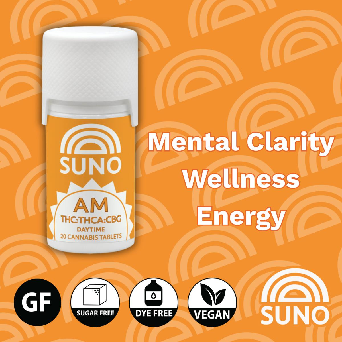 AM Tablets (20 count) by Suno – Edibles at Gatsby Cannabis