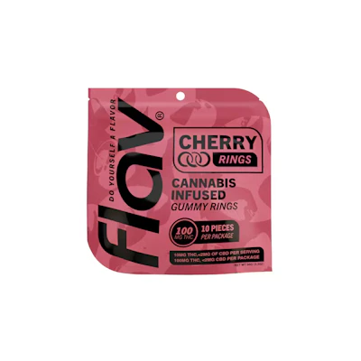 Flav - 100mg Gummies - Cherry Rings - EDIBLES by Flav at King of Budz