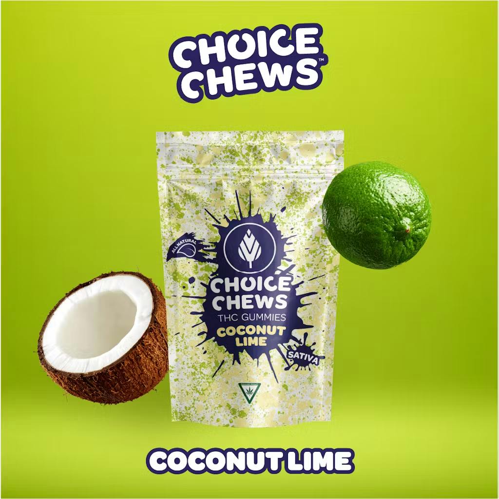 Choice Chews - 200mg Gummies - Coconut Lime (Sativa)