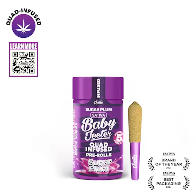Jeeter - 5-Pack .5g Quad Infused Prerolls - Sugar Plum
