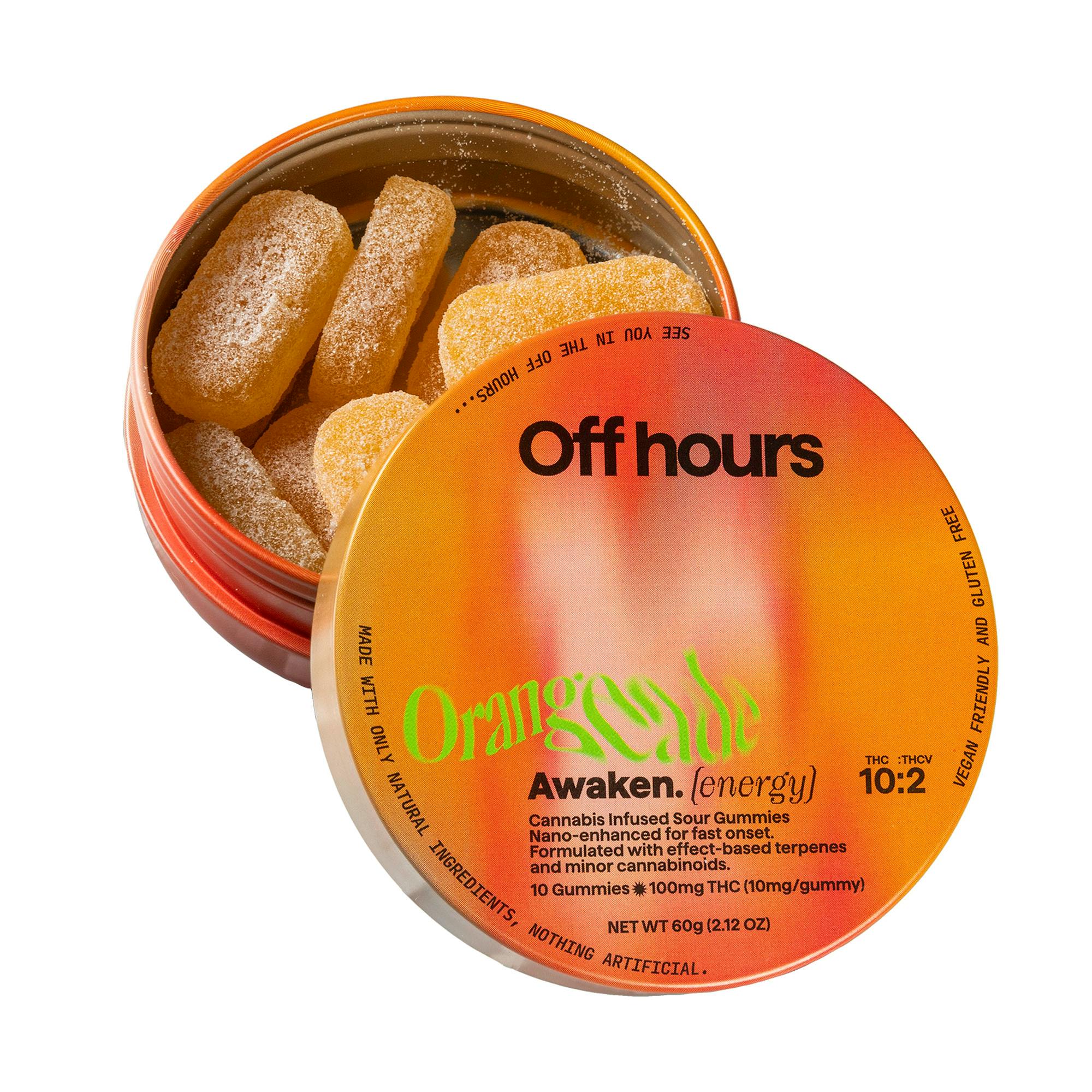 Off Hours | Orangeade Awaken | 100mgOff HoursTHCTHC: 100 mgOff hours gummies buy 3 get 20% off (exclude Rosin)