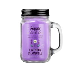 12oz Glass Mason Jar Candle -  Lavender Chamomile