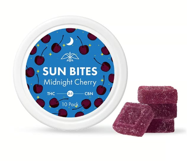 21 Midnight Cherry CBN Gummies (100mg) Terrasana Cannabis