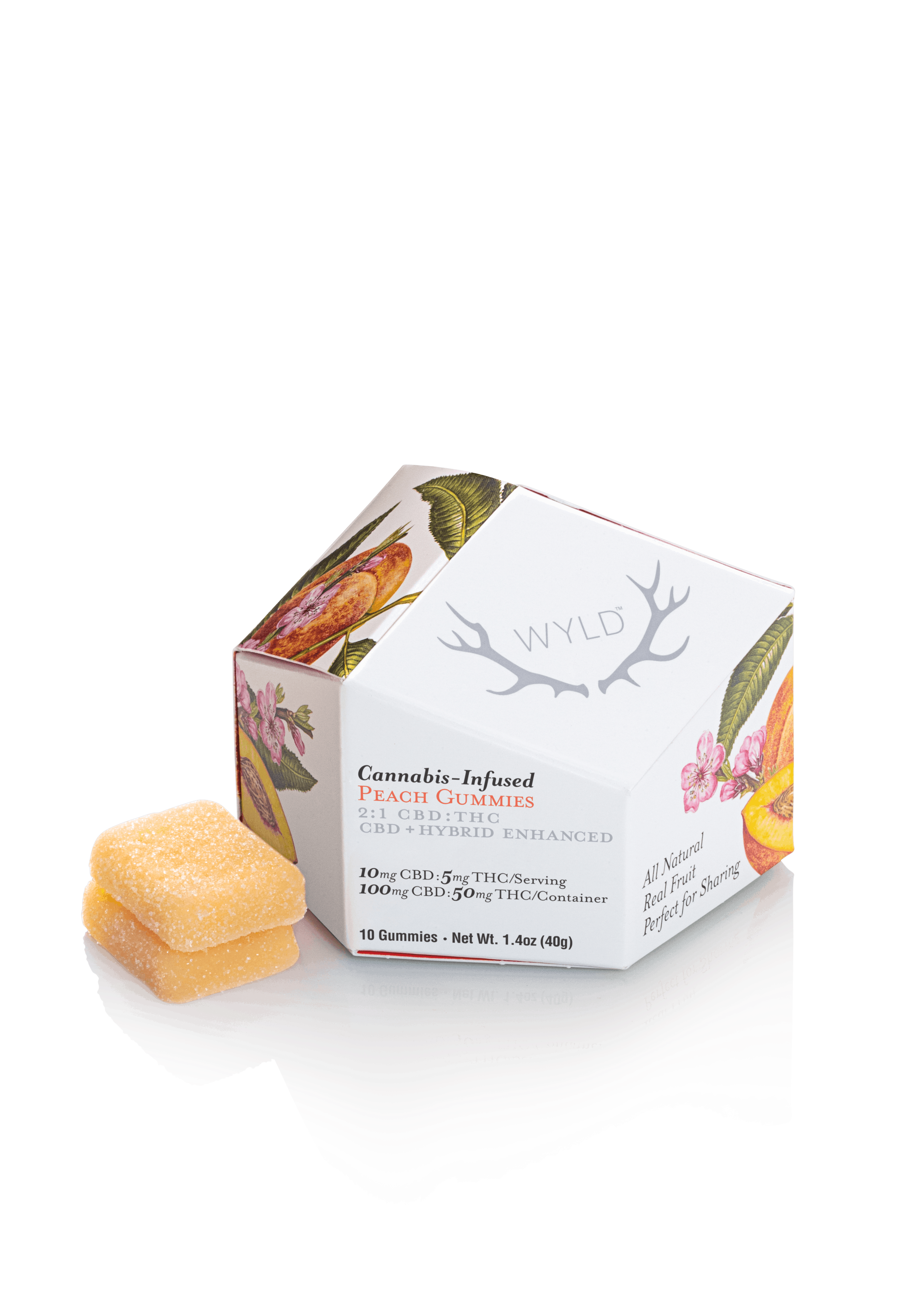 Wyld - Peach 2:1 CBD/THC - Gummy - 10ct - 50mg