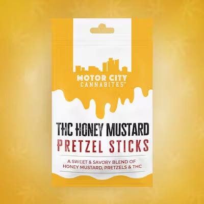 MOTORCITY CANNABITES | HONEY MUSTARD PRETZELS - FAST ACTING | 200MG