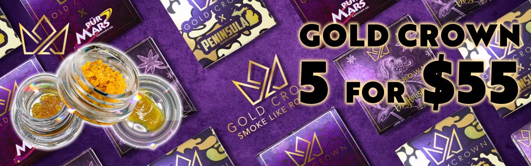 Gold Crown 1g Wax - 5 for $55