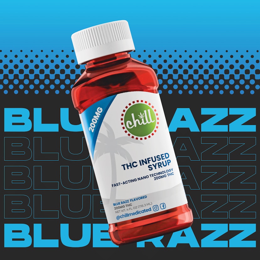 Chill Medicated 200mg Zero Sugar Syrup Blue Razz