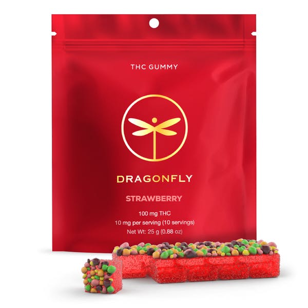 Product Dragonfly - Strawberry Clusters - 100mg - Gummy