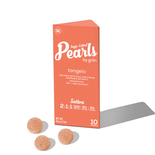 Grn 2:1:1 Tangelo Pearls – Sativa – THC/CBC/CBG-active