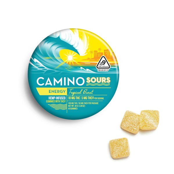 Camino Sours - Tropical Burst Energy Gummies 2:1 (THC:THCV) - 100mg