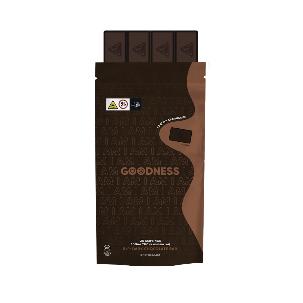 Image of I Am Goodness – Dark Chocolate Bar 100mg