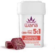 Classic Pomegranate Blueberry Acai 5:1 CBD/THC Chews [20 Pack] | 100mg-1