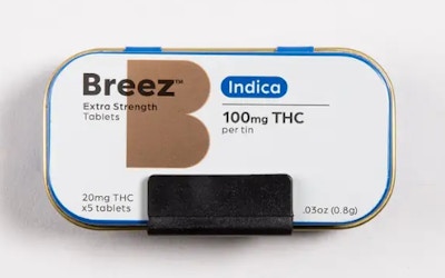 Product CoC Breez Extra Strength Tablets - Indica 100mg (5pk)