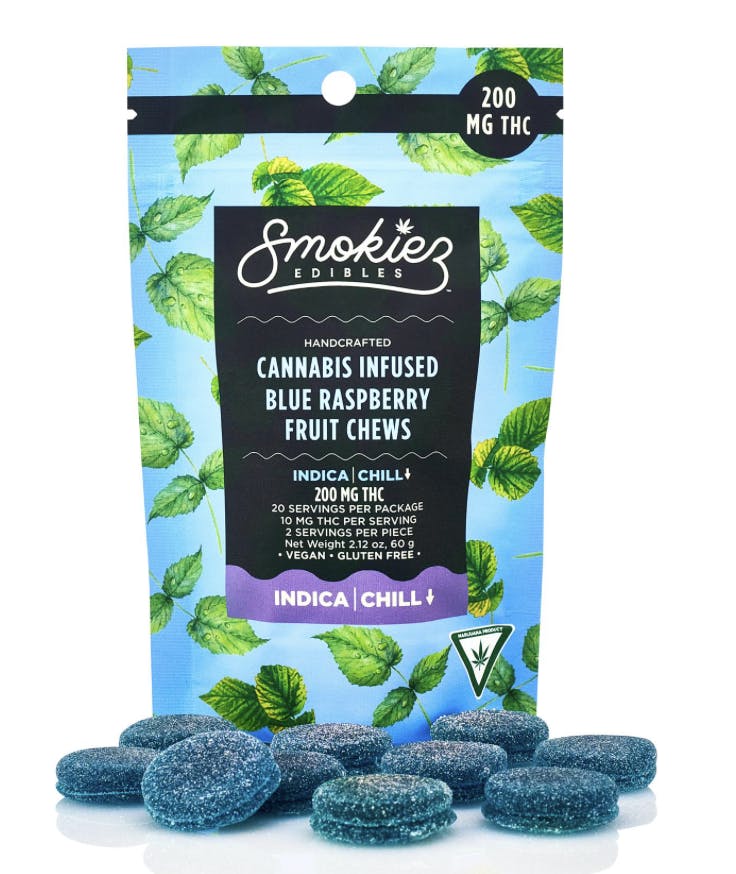 Smokiez | Gummies - Sweet Blue Raspberry (Indica) - 200mg