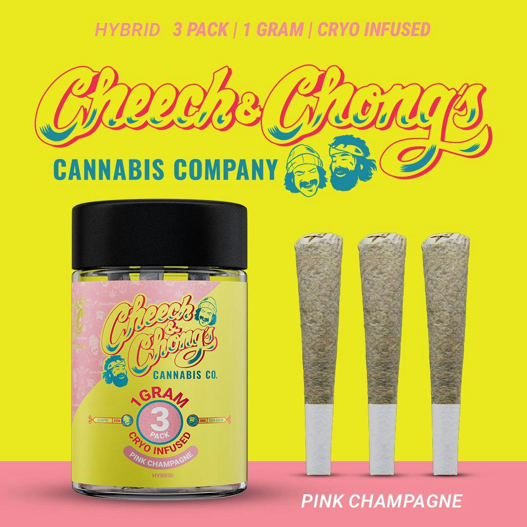 Cheech & Chong - 3 Pack Cryo Infused Pre-Roll - Pink Champagne (S)