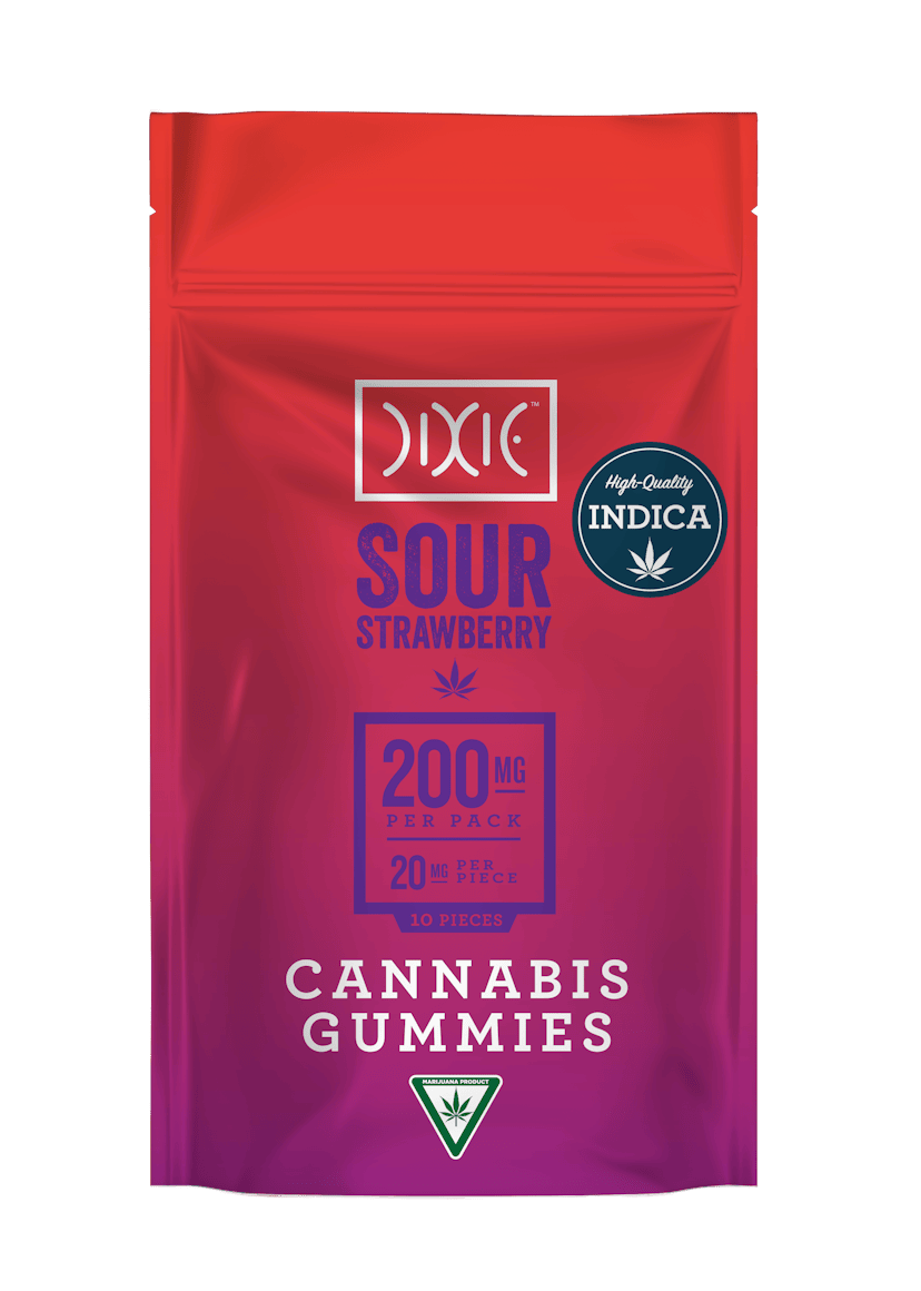Dixie | 200mg Gummies | Sour Strawberry