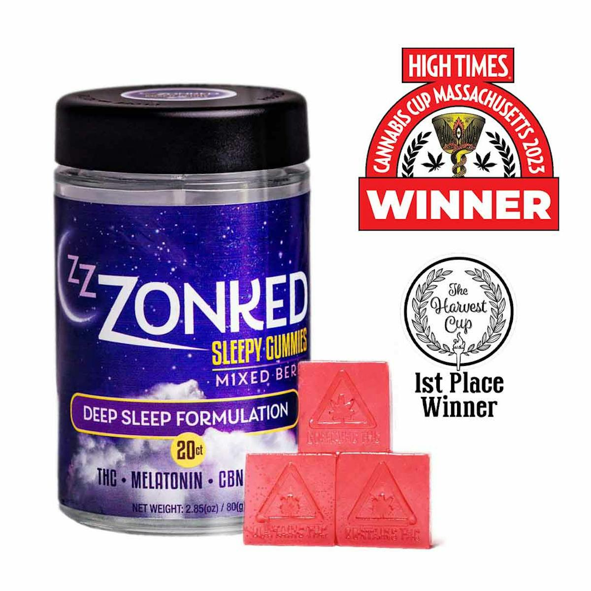 Photo of Zzzonked 1:1:1 Mixed Berry Gummies 100mg 20pk (THC:CBD:CBN)