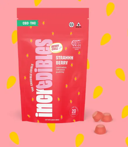 1:1 Strahhhberry + CBD [20pk] (100mg CBD/100mg THC)-3