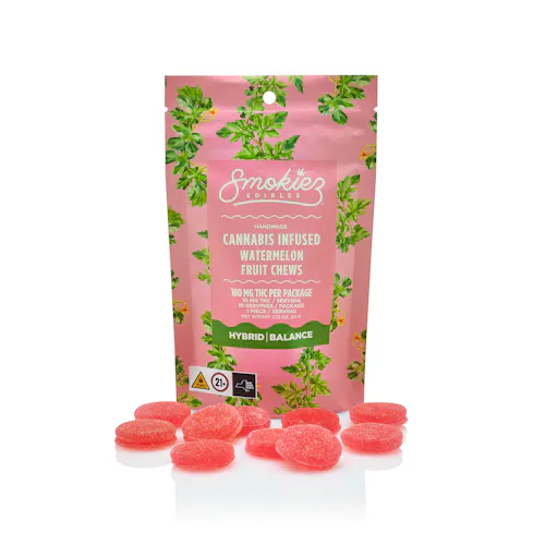 Watermelon Hybrid  100mg THC Fruit Chews-1